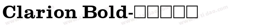 Clarion Bold字体转换